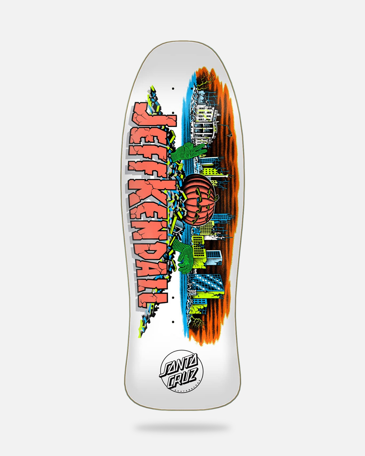 Santa Cruz Skateboard Deck Old School Kendall Pumpkin Reissue White