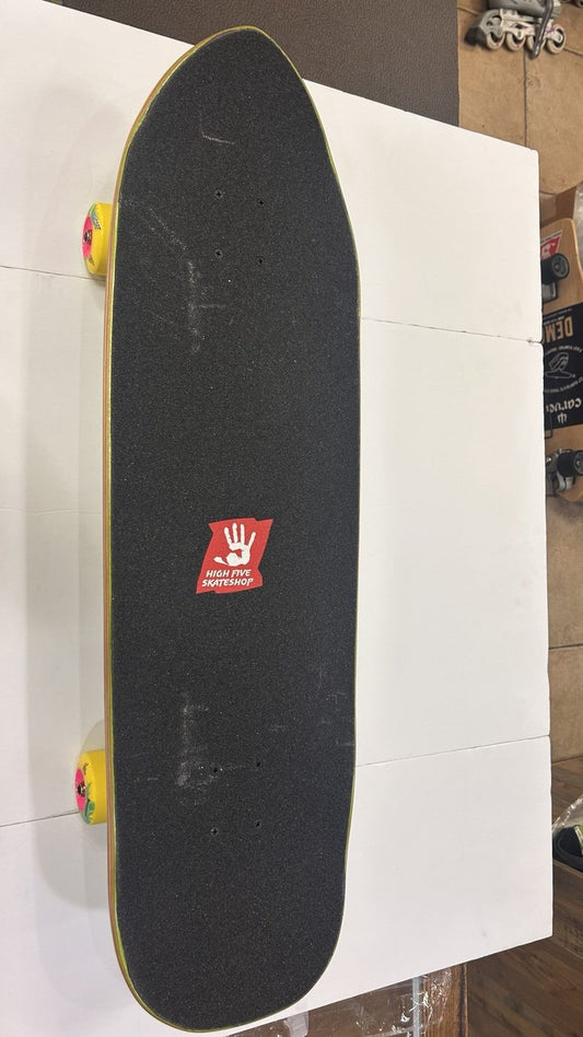 High Five green-stain complete top with black grip