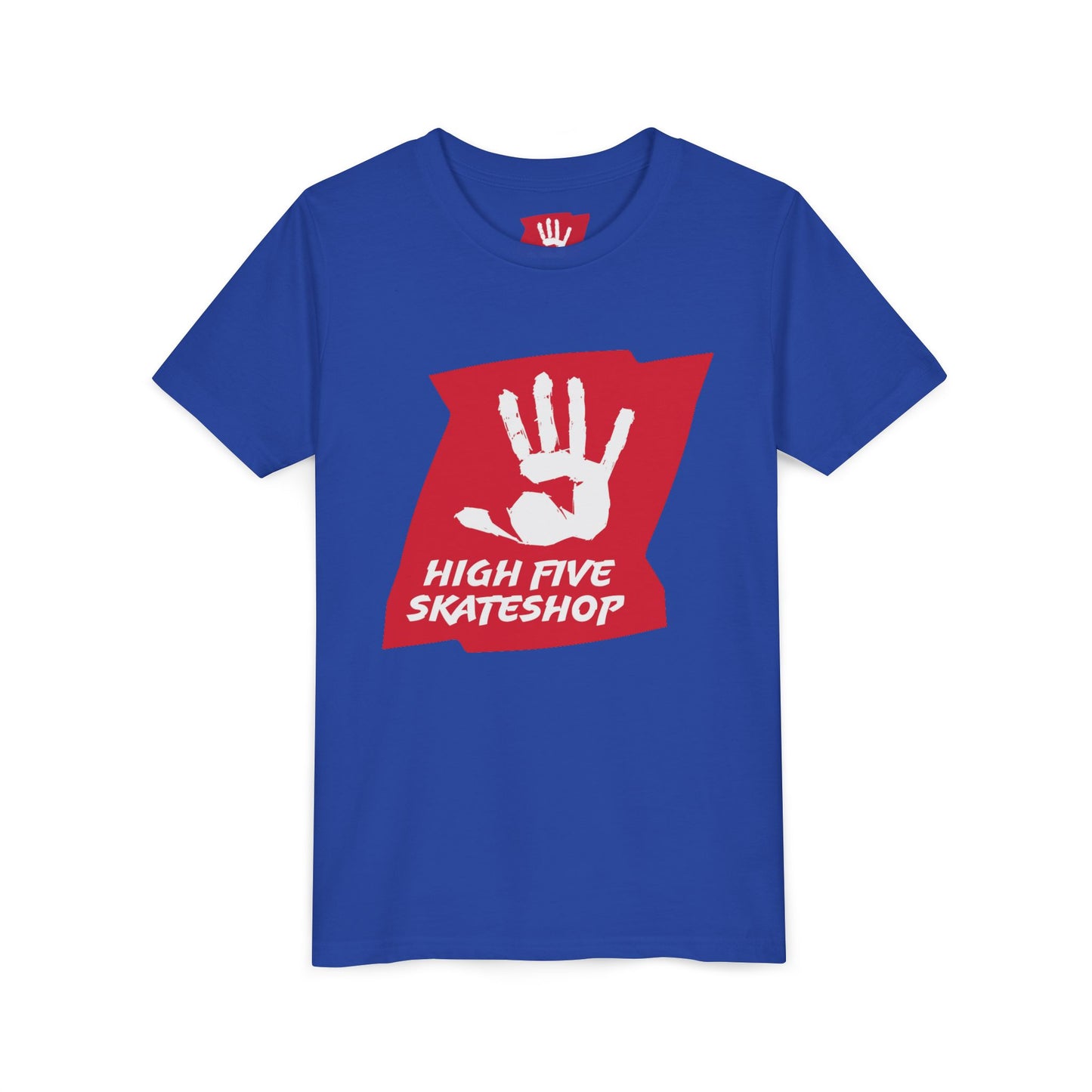 Youth Tee — High Five Skateshop Red Hand Logo