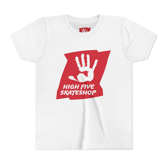 Youth Tee — High Five Skateshop Red Hand Logo