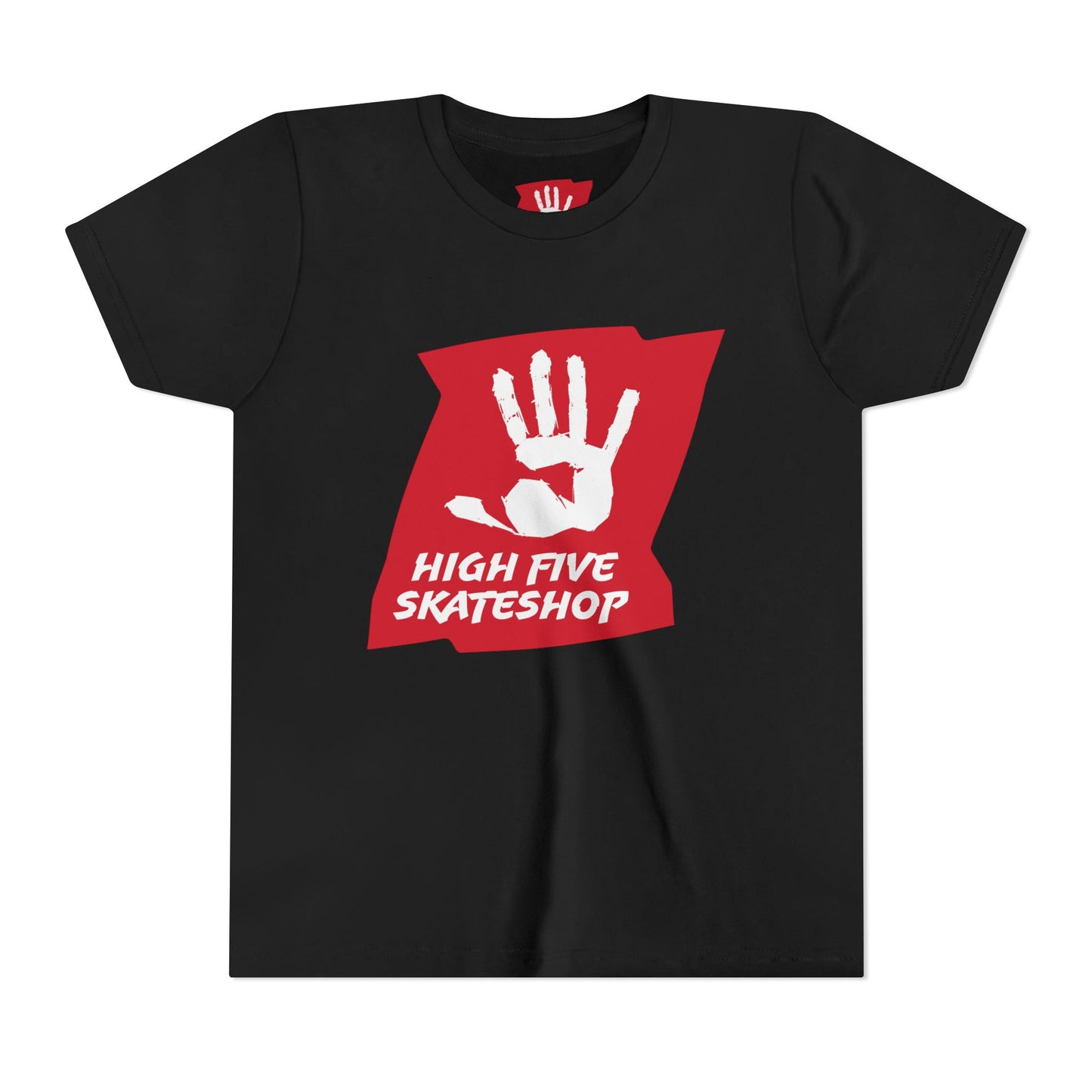 Youth Tee — High Five Skateshop Red Hand Logo