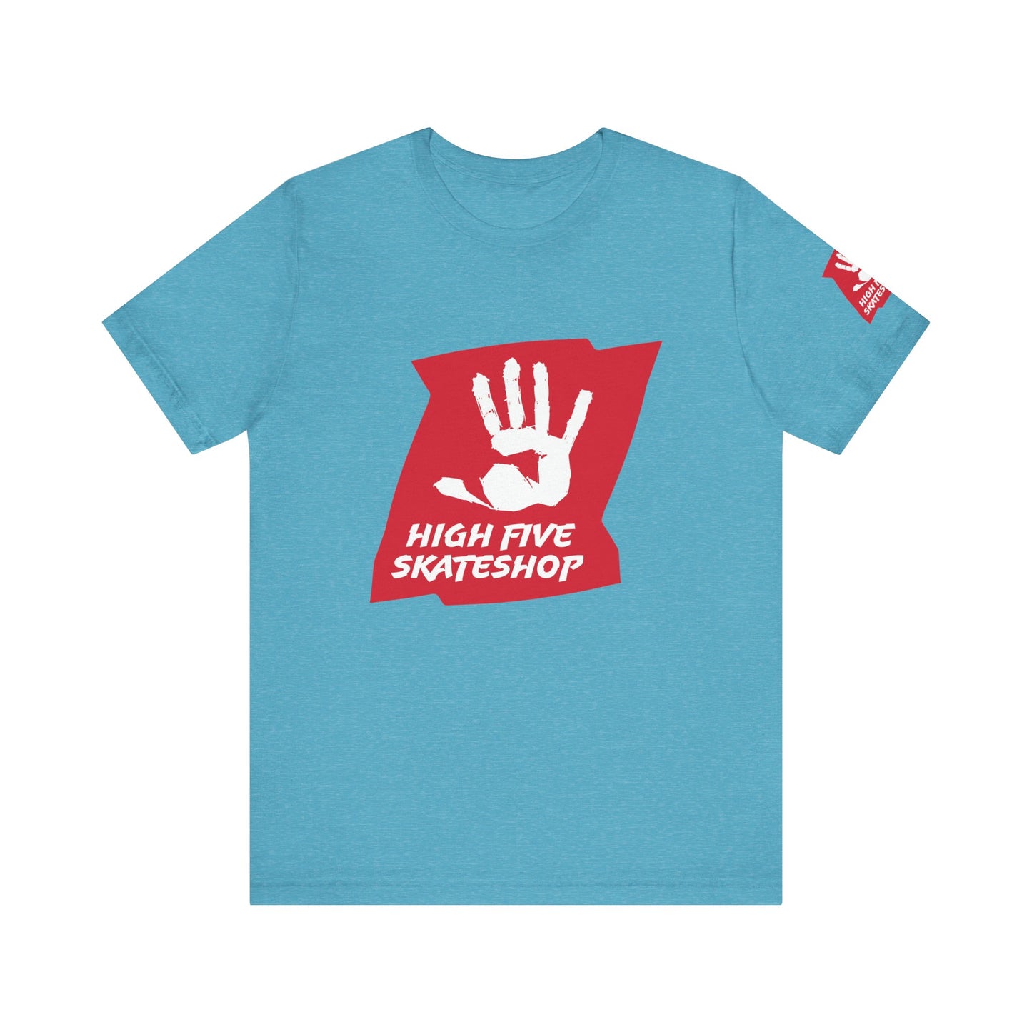 High Five Skateshop T-Shirt – Red Hand Logo Skate Tee