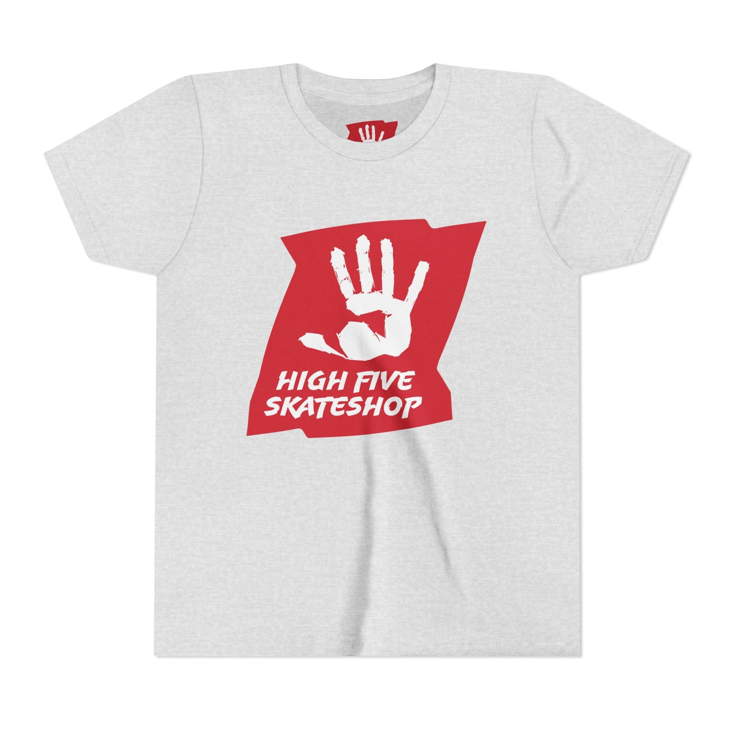 Youth Tee — High Five Skateshop Red Hand Logo
