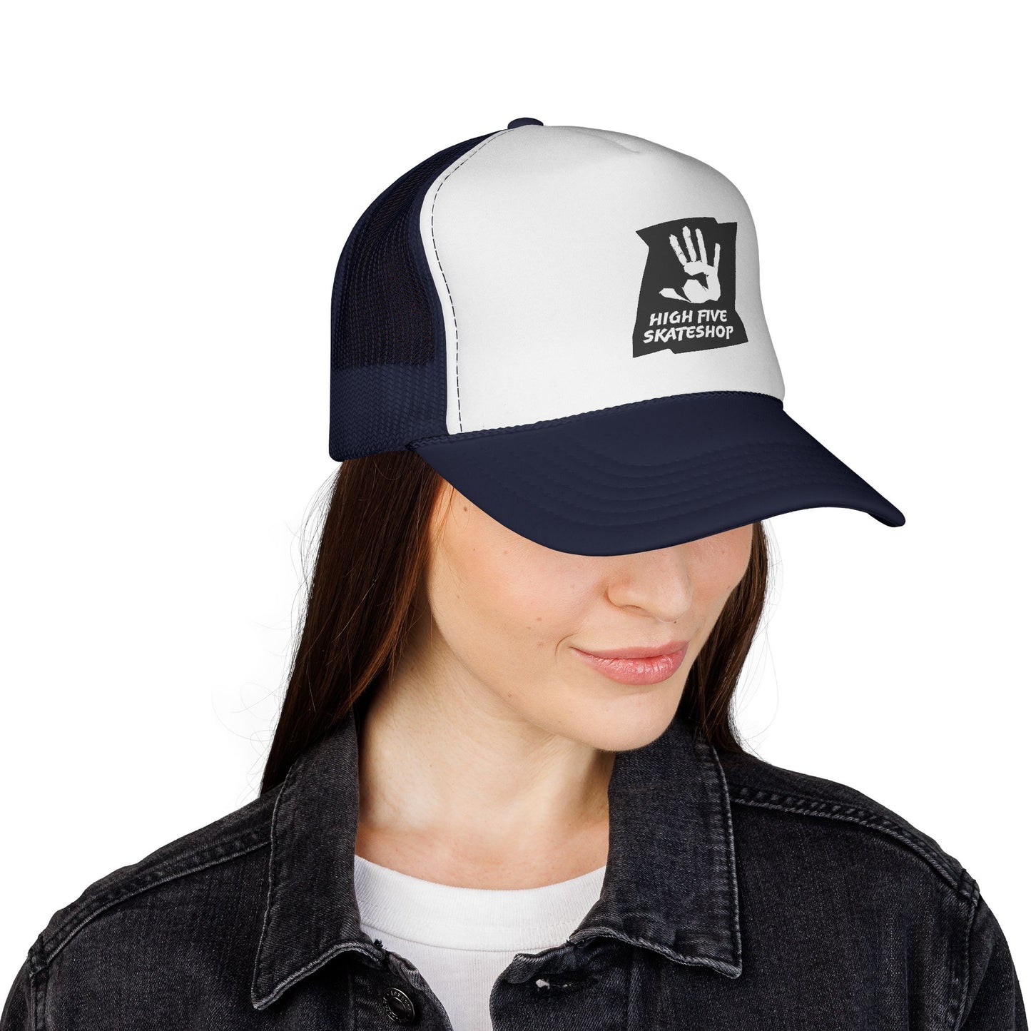 High Five Skateshop Trucker Cap – Vintage Handprint Skate Hat