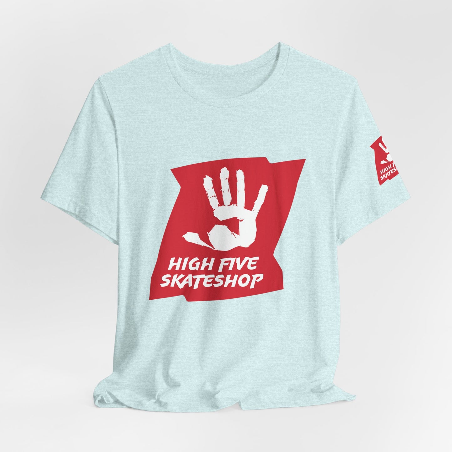 High Five Skateshop T-Shirt – Red Hand Logo Skate Tee