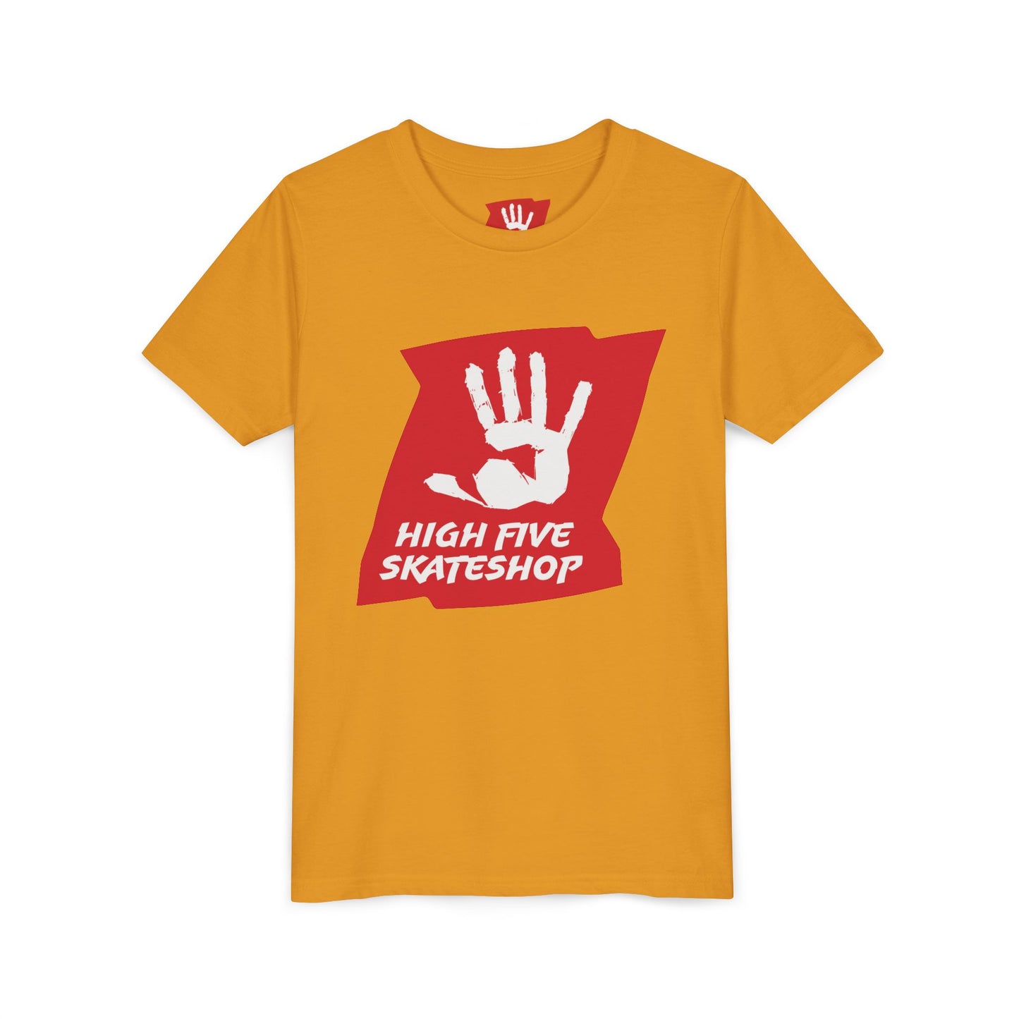 Youth Tee — High Five Skateshop Red Hand Logo