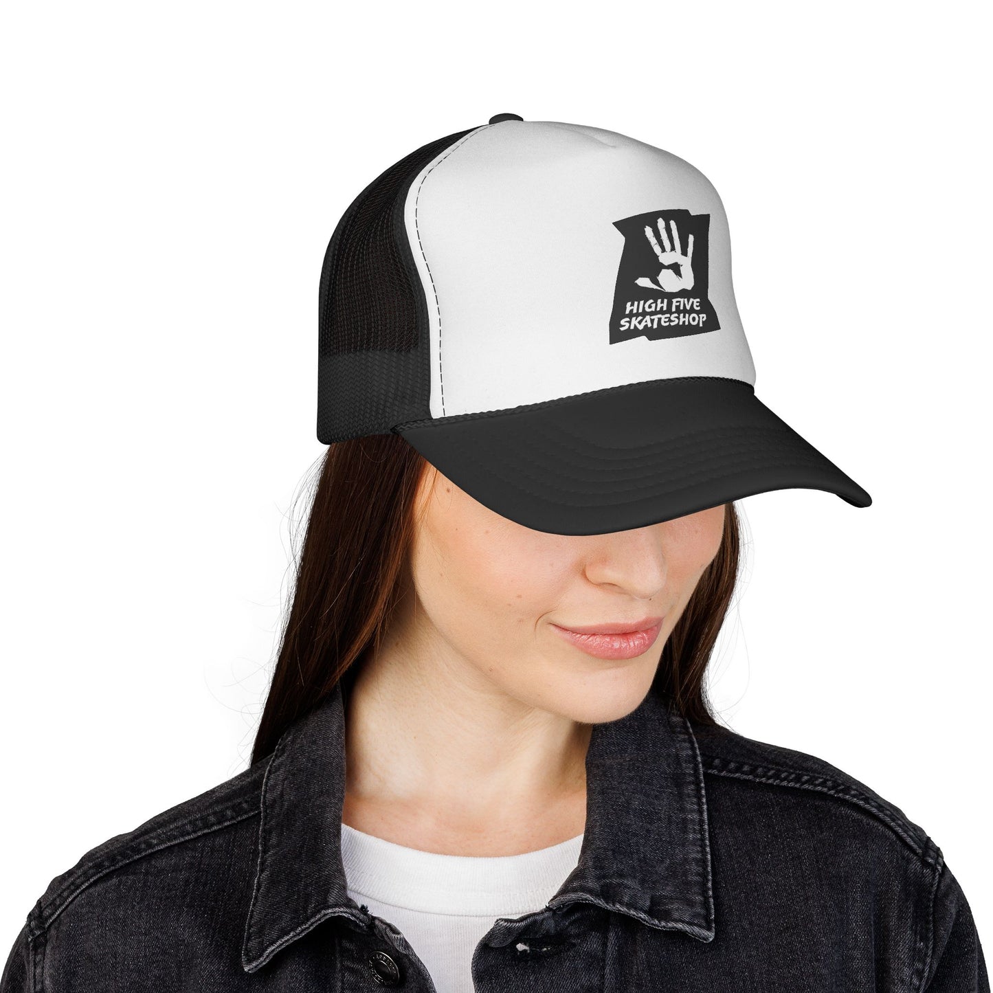 High Five Skateshop Trucker Cap – Vintage Handprint Skate Hat