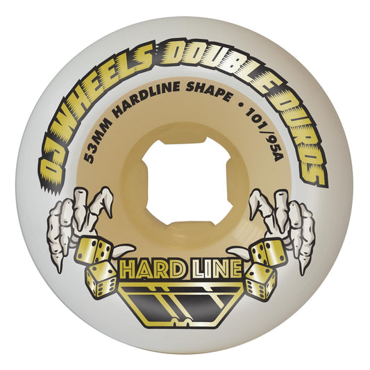 OJ Double Duro Hardline 53mm 101a/95a Gum Skateboard Wheels - Set of 4