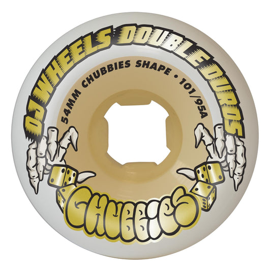 OJ Double Duro Chubbies 54mm 101a/95a Gum Skateboard Wheels - Set of 4