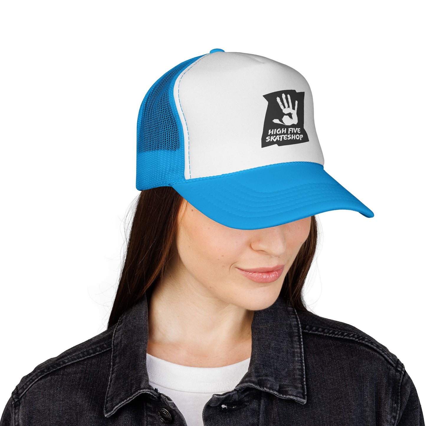 High Five Skateshop Trucker Cap – Vintage Handprint Skate Hat