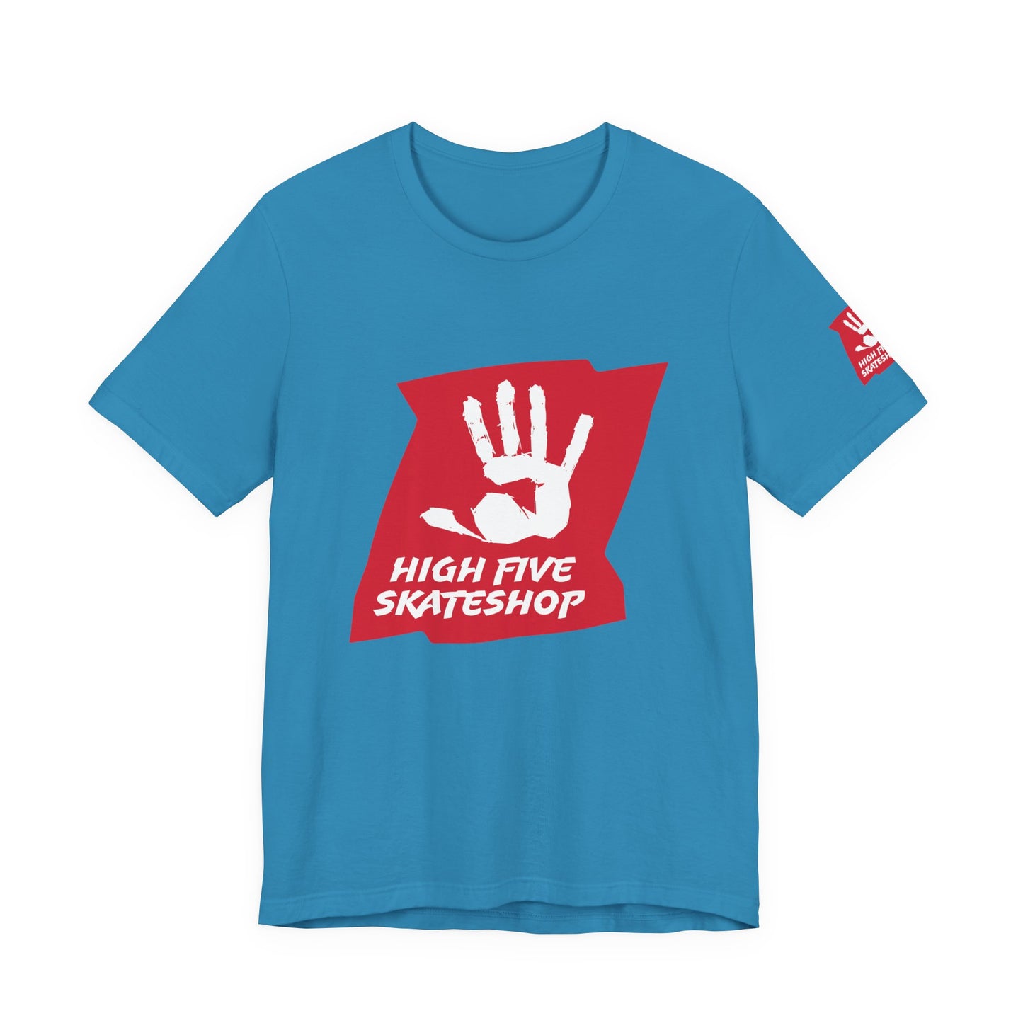 High Five Skateshop T-Shirt – Red Hand Logo Skate Tee
