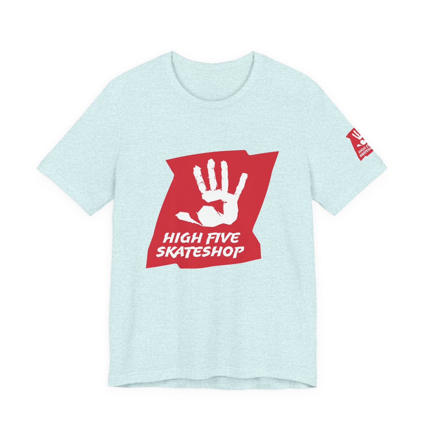 High Five Skateshop T-Shirt – Red Hand Logo Skate Tee