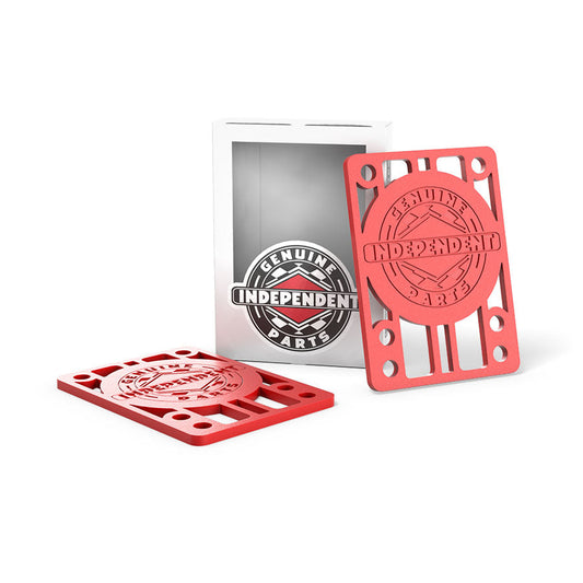 Independent Genuine Parts Risers 1/8 in Red - Pack of 2