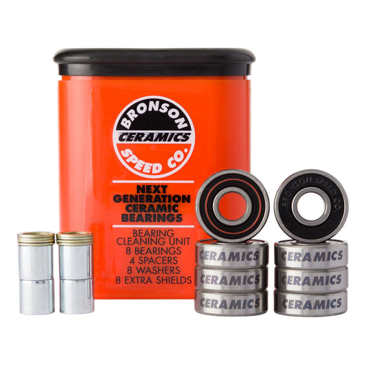 Bronson Speed Co. Ceramic Skateboard Bearings - Set of 8