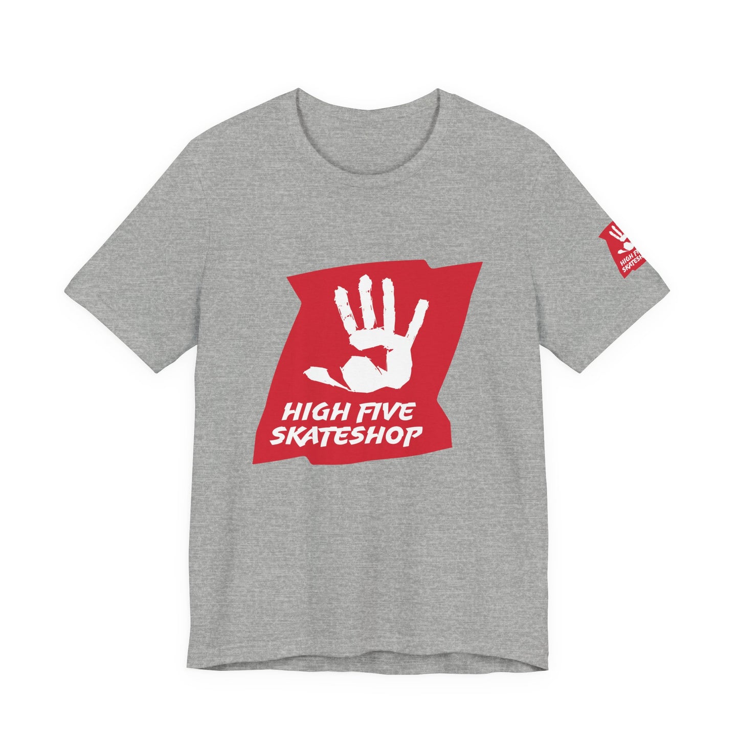 High Five Skateshop T-Shirt – Red Hand Logo Skate Tee