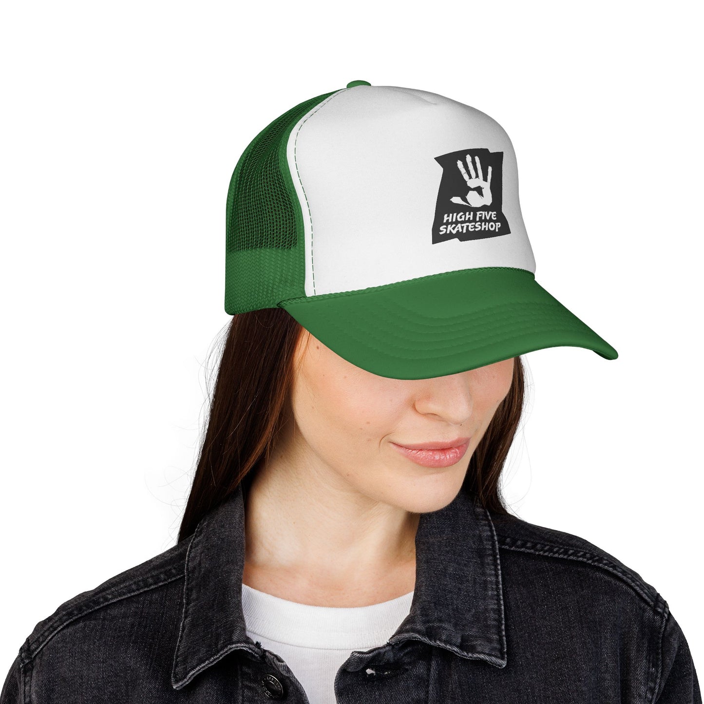 High Five Skateshop Trucker Cap – Vintage Handprint Skate Hat