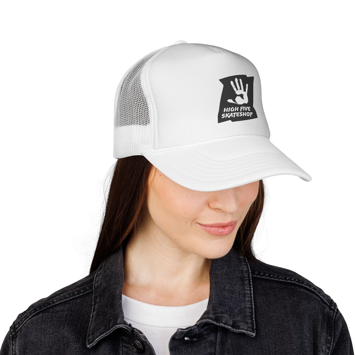 High Five Skateshop Trucker Cap – Vintage Handprint Skate Hat