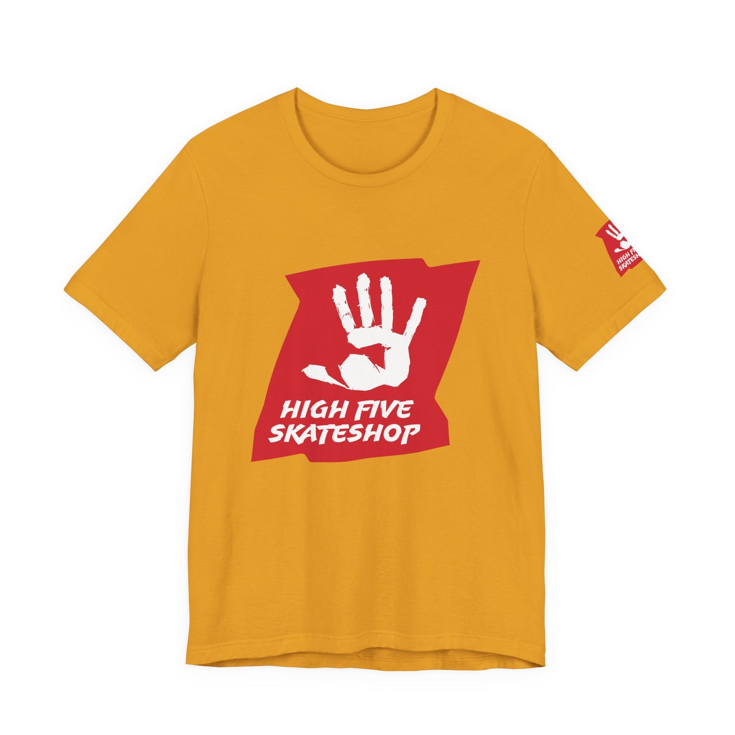 High Five Skateshop T-Shirt – Red Hand Logo Skate Tee