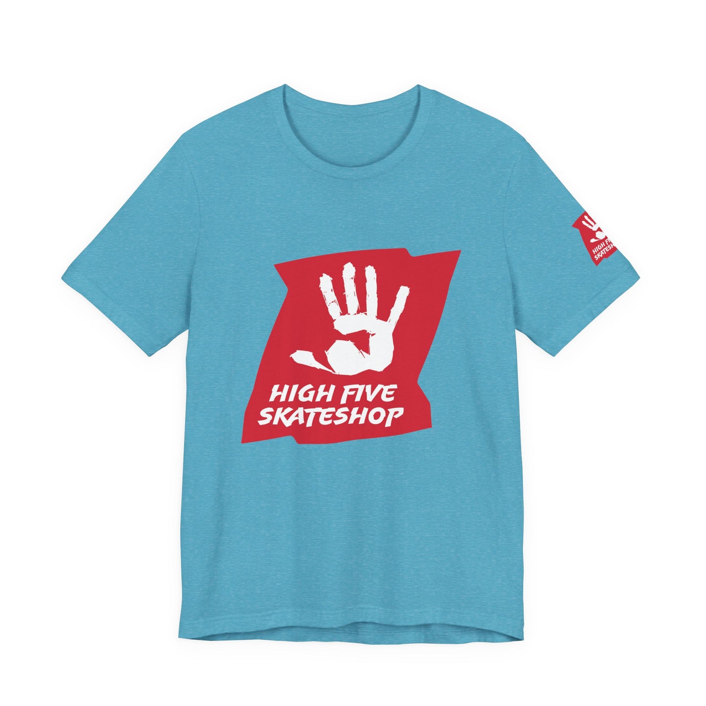 High Five Skateshop T-Shirt – Red Hand Logo Skate Tee