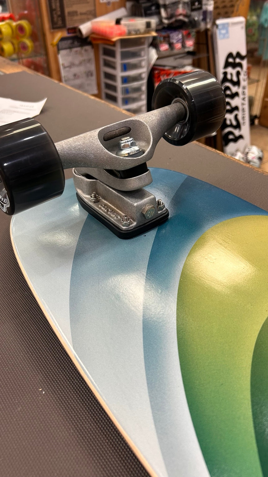 Carver Greenroom C7 truck close-up