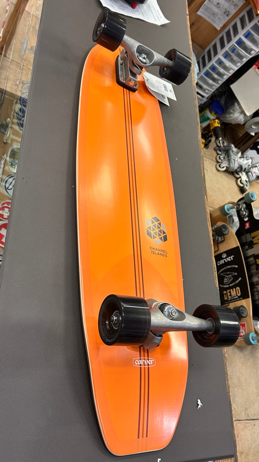 Carver x Channel Islands Noserider 37 C7 orange bottom
