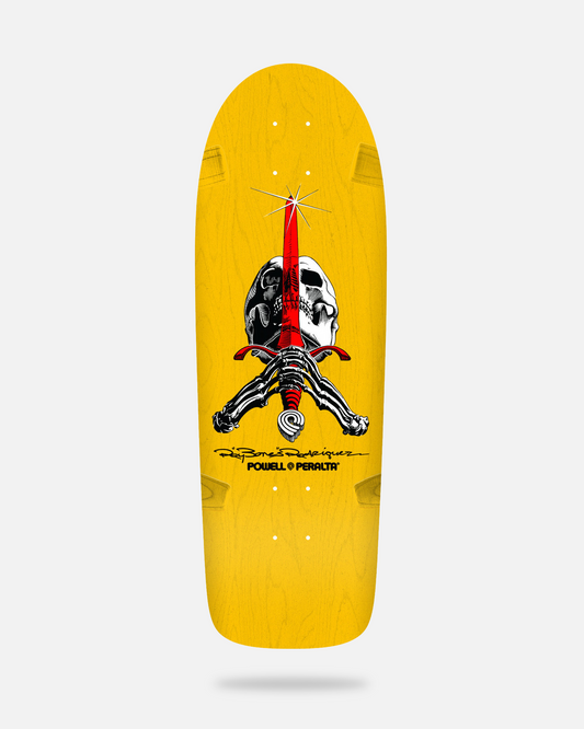 Powell Peralta Skateboard Complete Skull and Sword Yellow