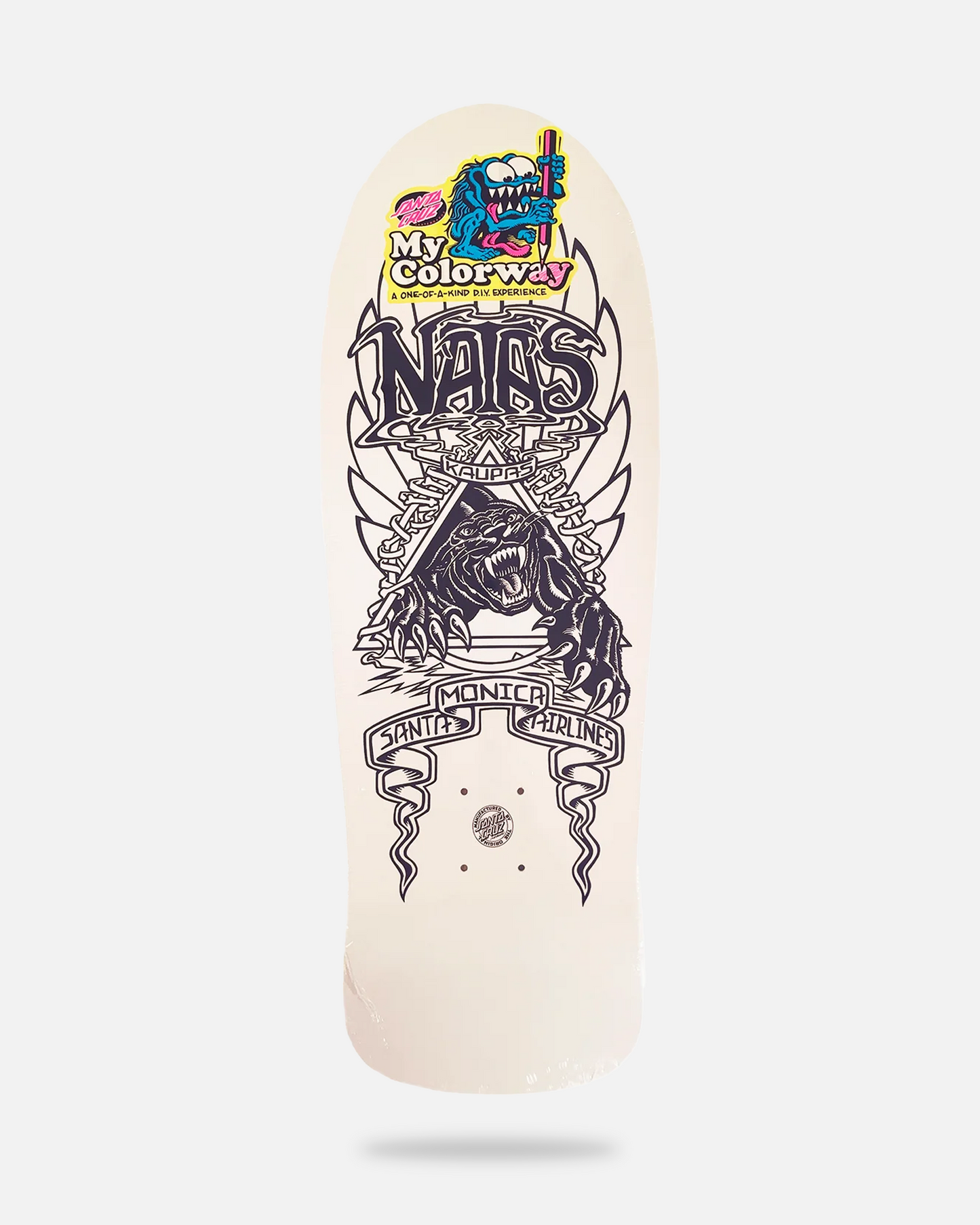 Santa Cruz 10.1" Natas Panther 2 My Colorway Deck - White/Black