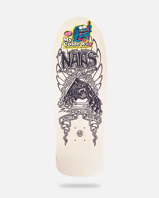 Santa Cruz 10.1" Natas Panther 2 My Colorway Deck - White/Black
