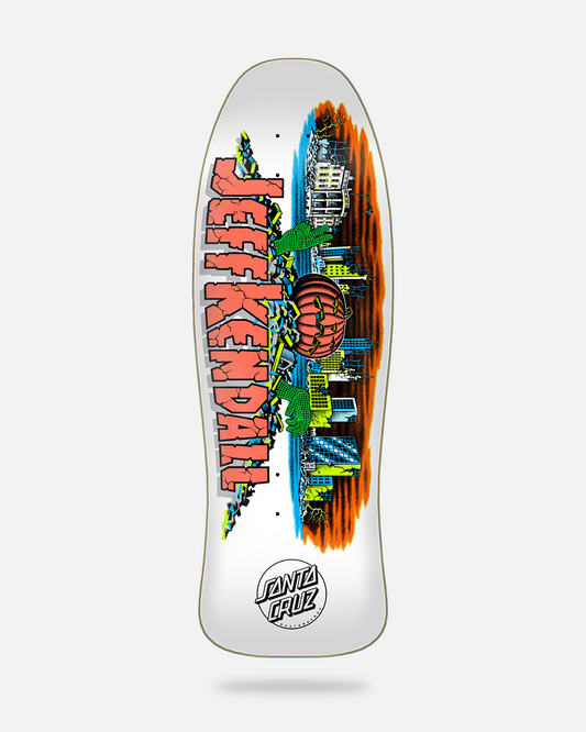 Santa Cruz Skateboard Complete Old School Kendall Pumpkin Reissue White