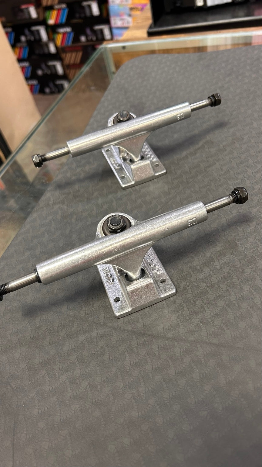 Ace Trucks 03 Low Polished skateboard trucks - angle view