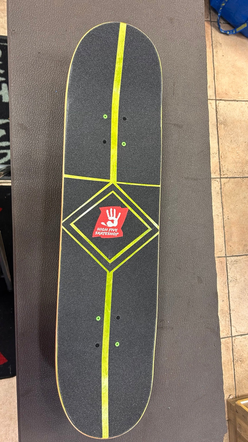 High Five handmade one-of-a-kind grip tape – top view