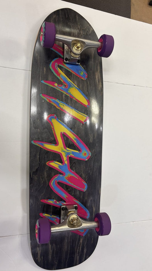 High Five Miami Cruiser Complete – Black Stain / Purple Wheels