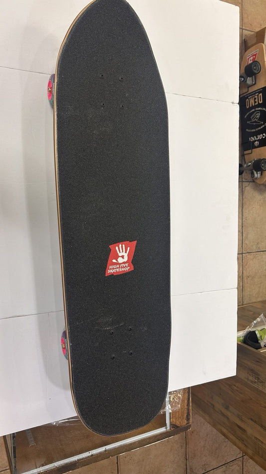 High Five Miami Cruiser Complete – Black Stain / Purple Wheels