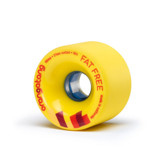 Orangatang Fat Free 65mm 86a Yellow wheels