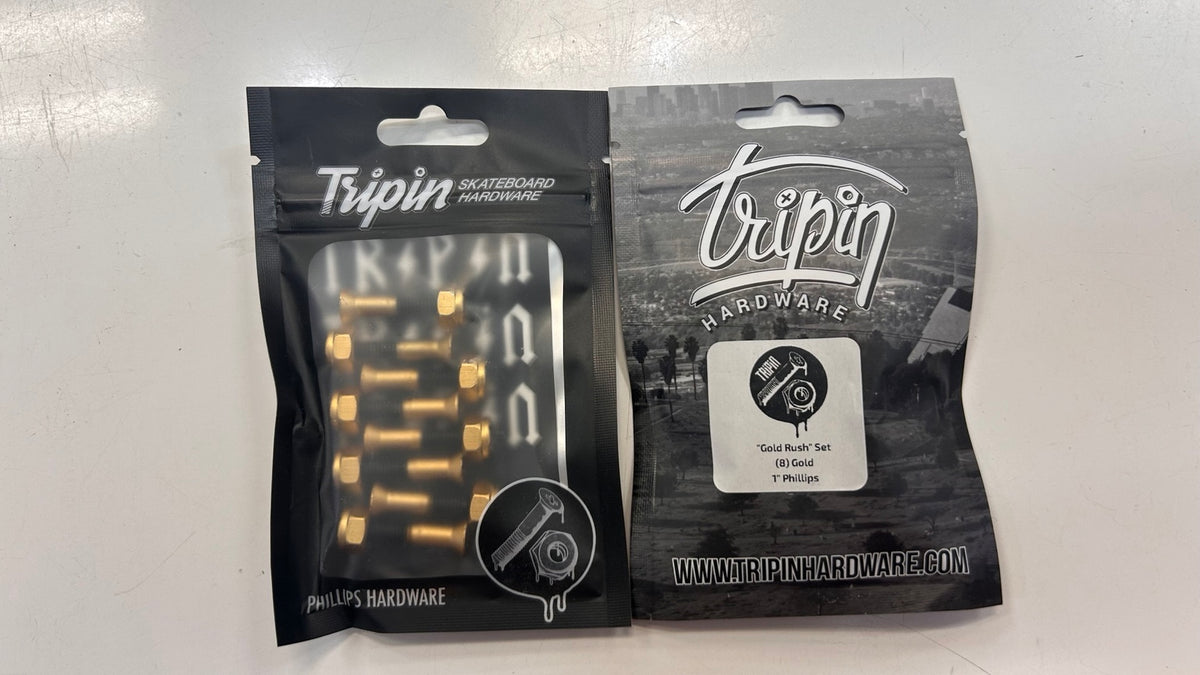 Tripin Gold Rush 1-inch Phillips skateboard hardware set
