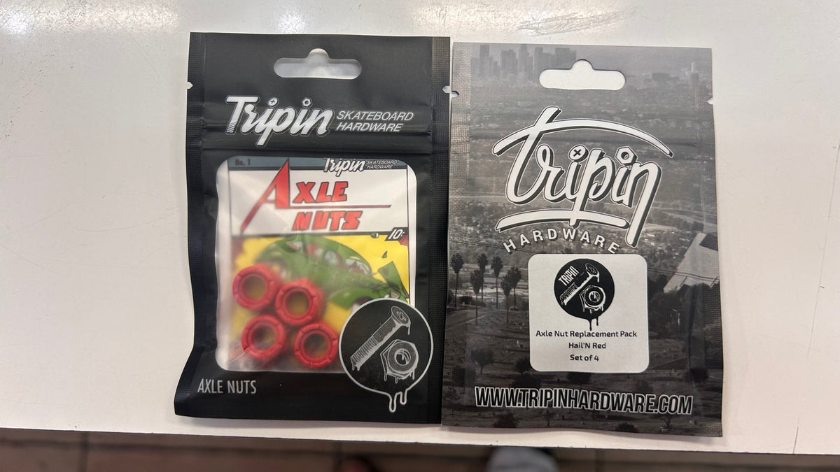 Tripin Hardware Hail'N Red axle nut replacement pack, set of 4
